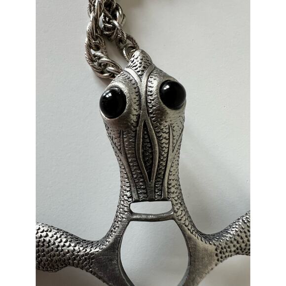 Vintage Gecko Lizard Pendant Necklace Unbranded 20 Inches - Picture 4 of 10